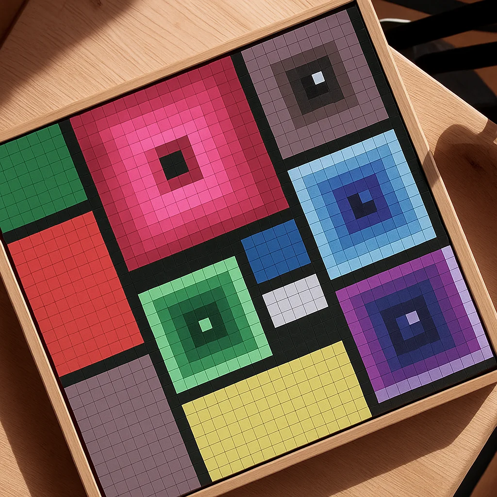 Framed geometric mosaic